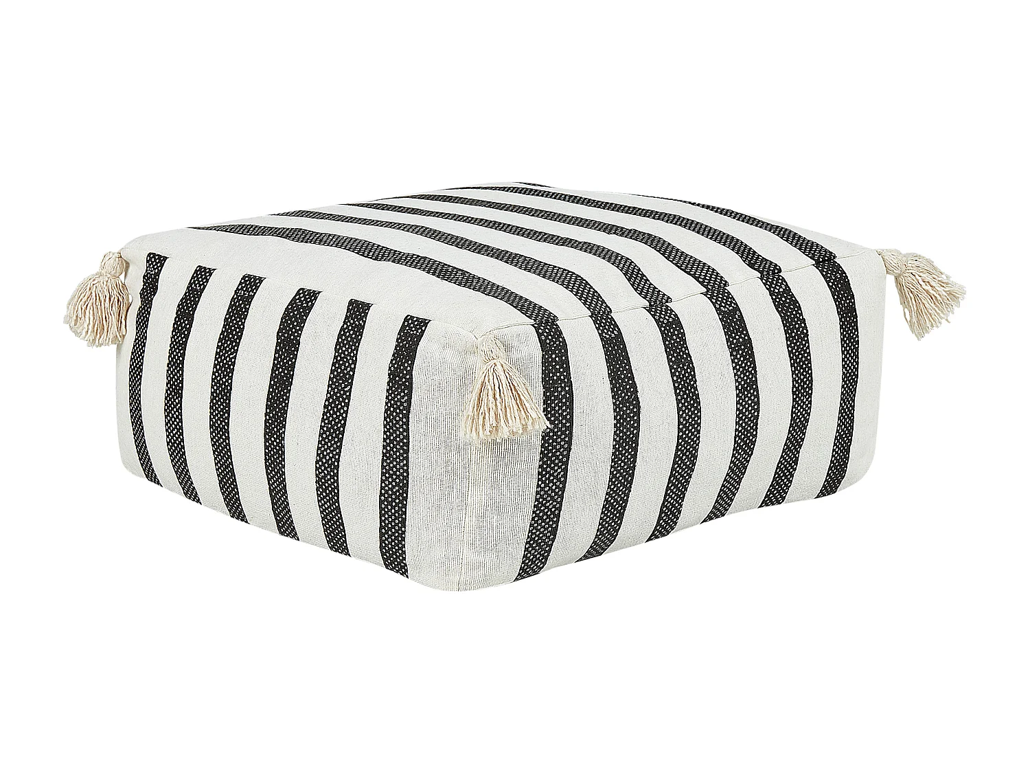 Coussin de sol ASHTI Coton Noir/blanc