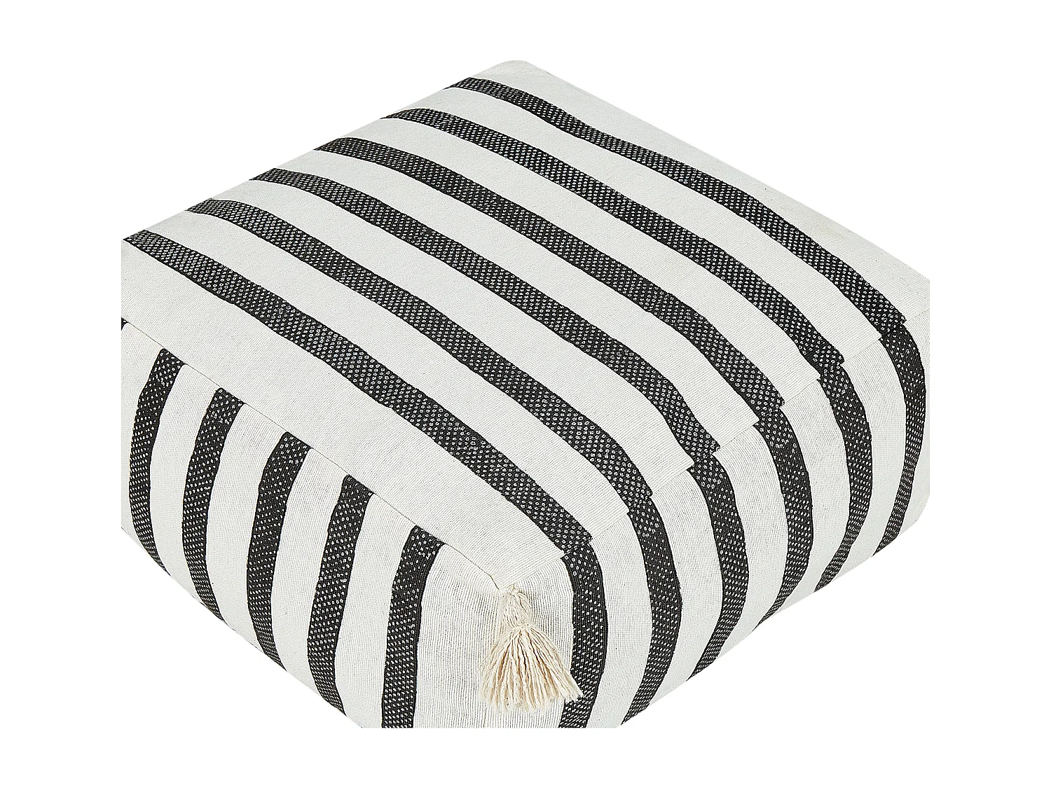 Coussin de sol ASHTI Coton Noir/blanc