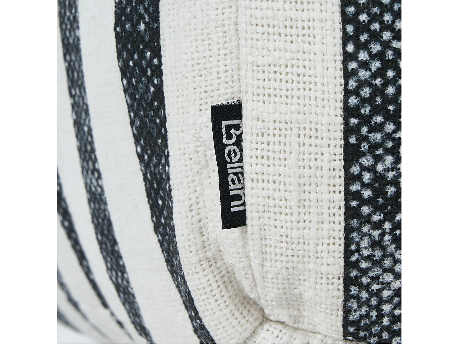 Coussin de sol ASHTI Coton Noir/blanc