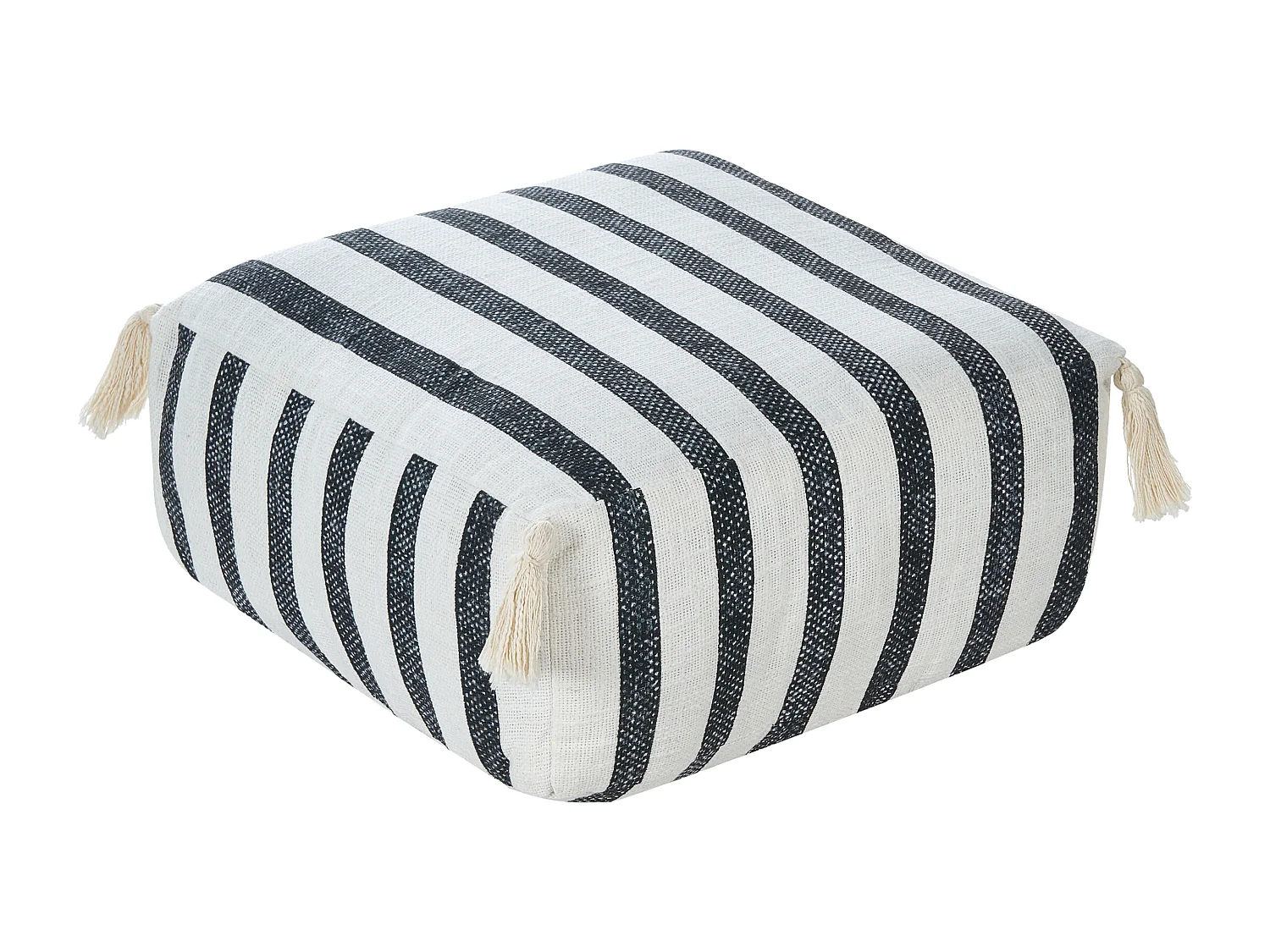 Coussin de sol ASHTI Coton Noir/blanc