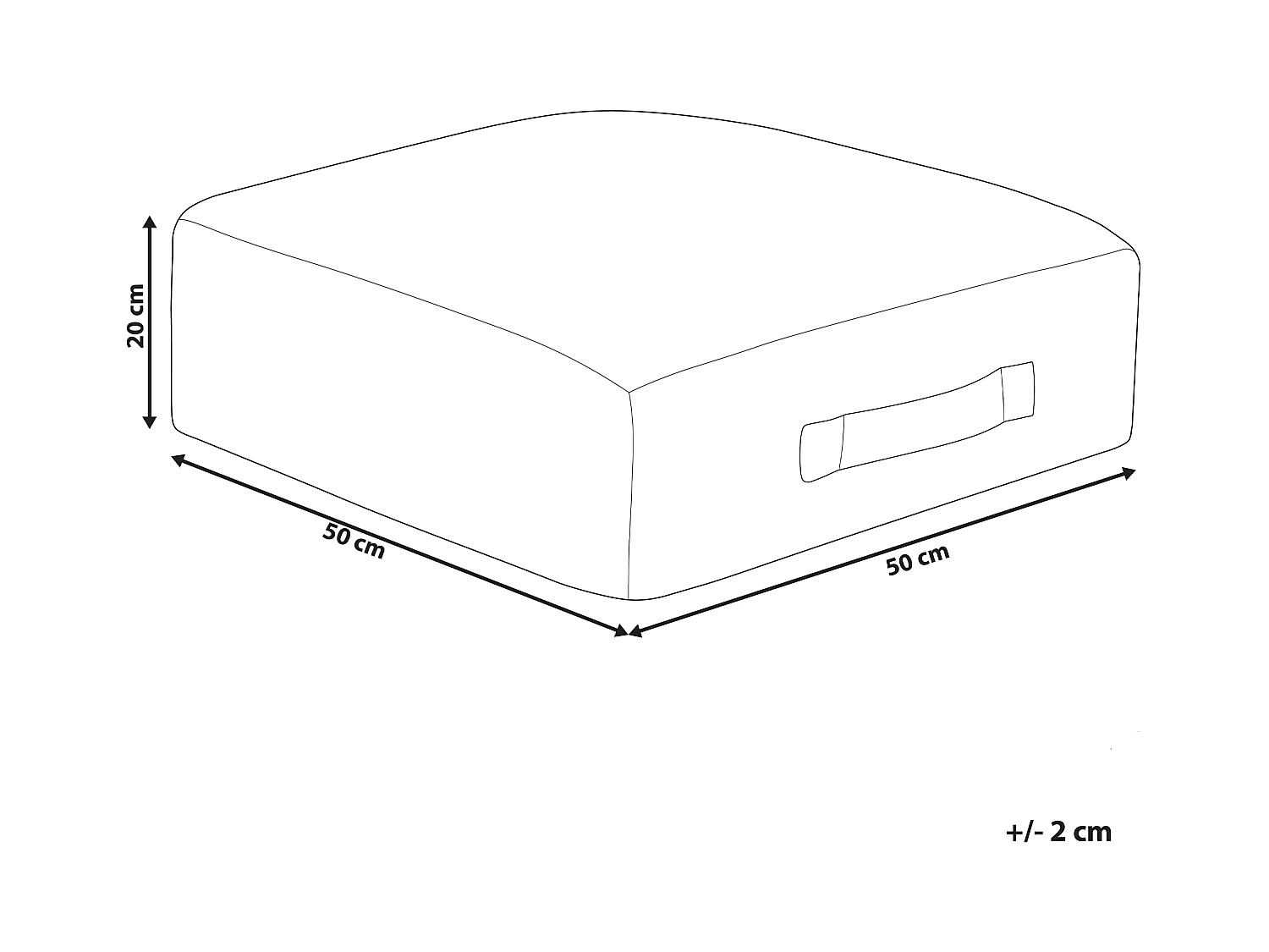 Pouf SHASA Coton Rouge clair