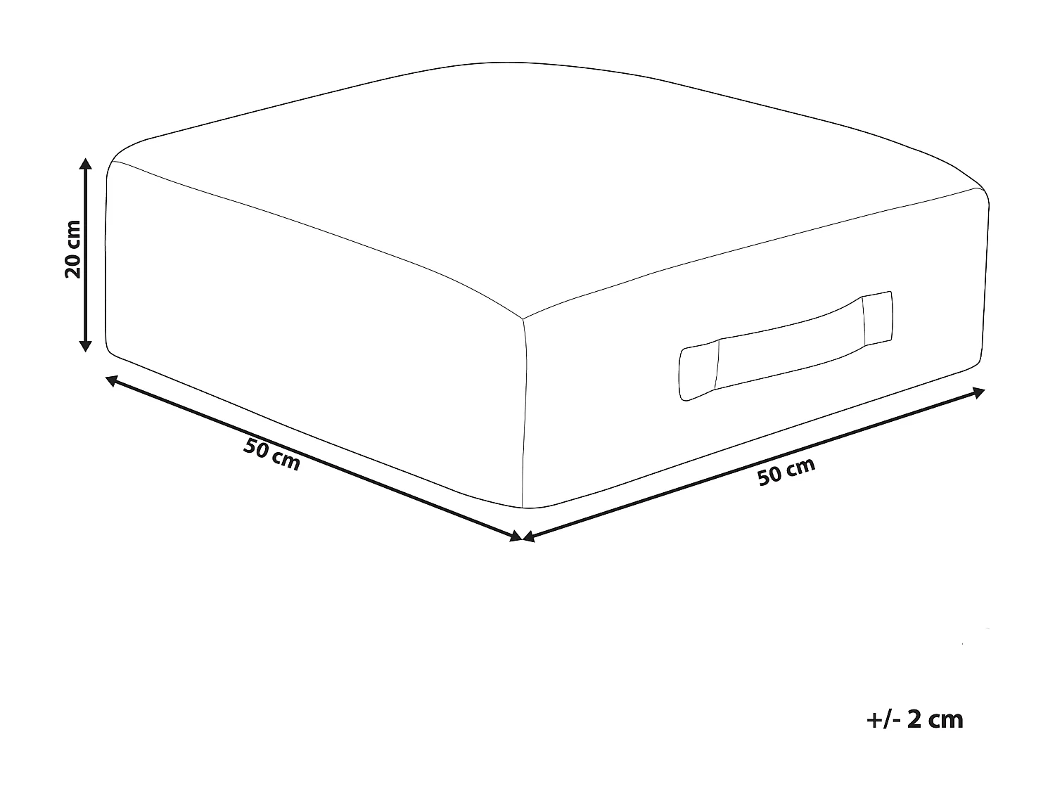 Pouf SHASA Coton Rouge clair