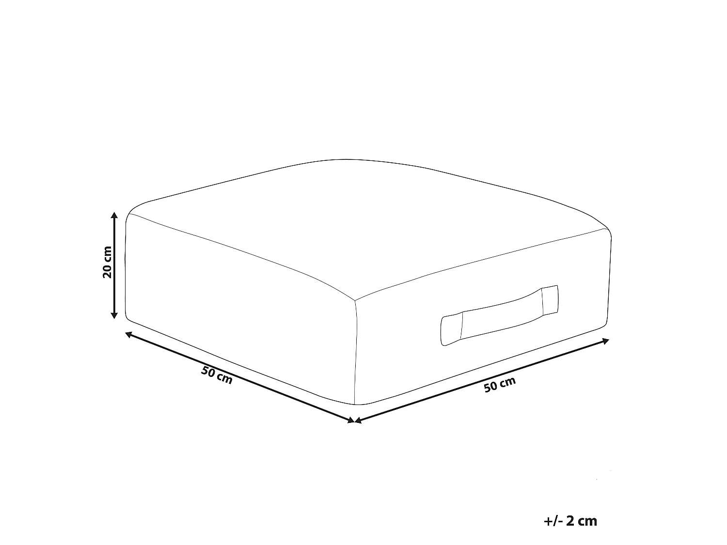 Pouffe SHASA Cotton Light Red