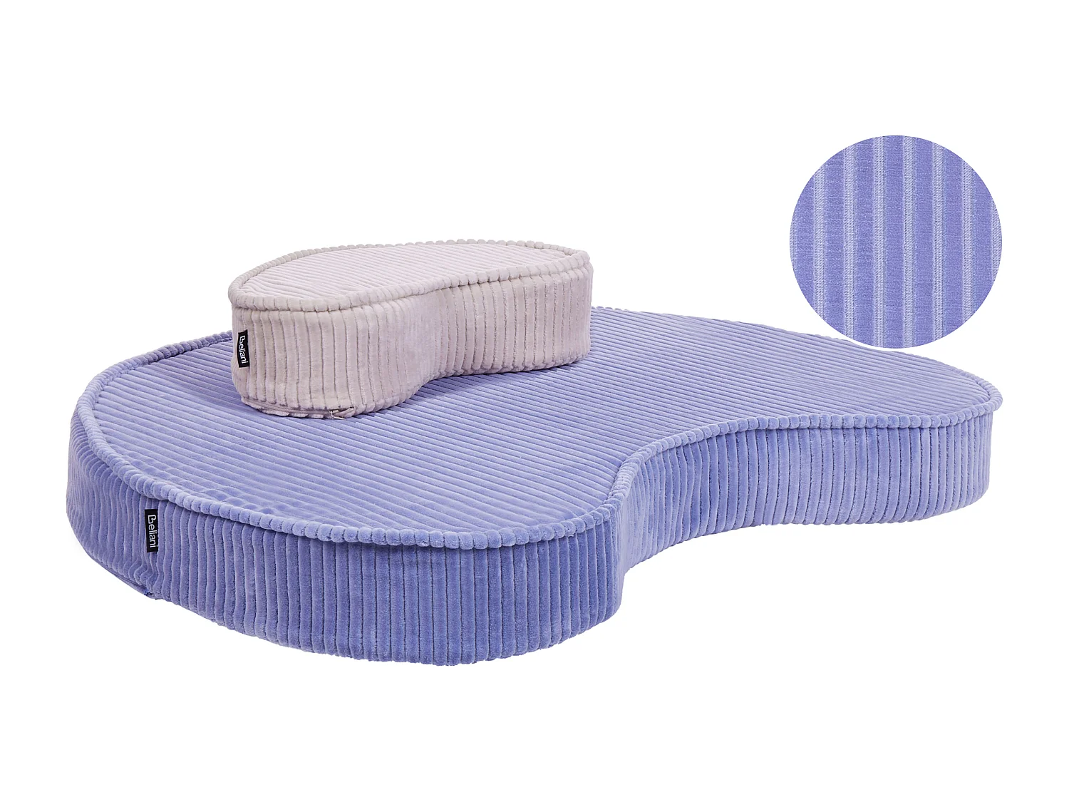 Poef NILI Fluweel Lichtviolet 90/40 cm 75/25 cm 10 cm