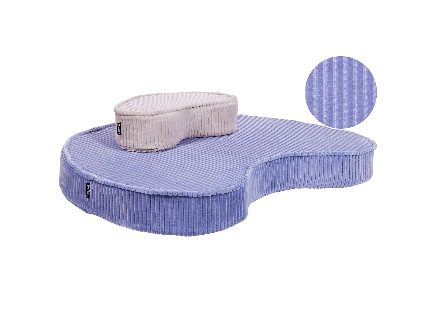 Pouf NILI Velours Violet clair 90/40 cm 75/25 cm 10 cm