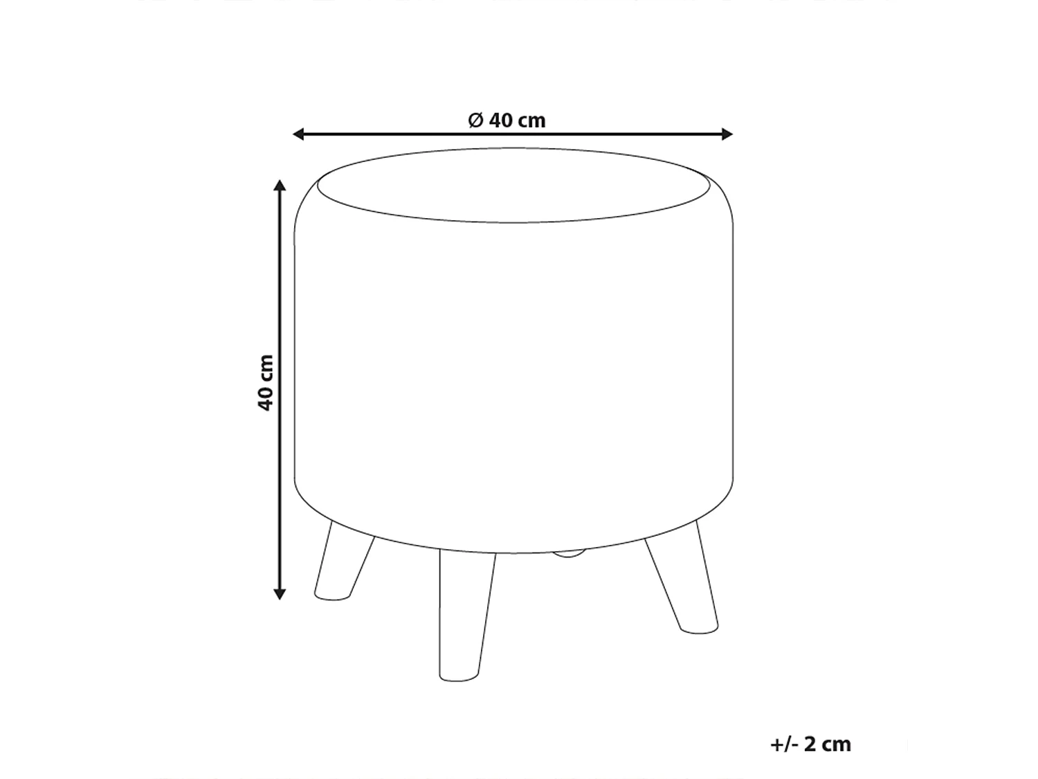 Repose-pied Macramé MARDAN Coton Beige