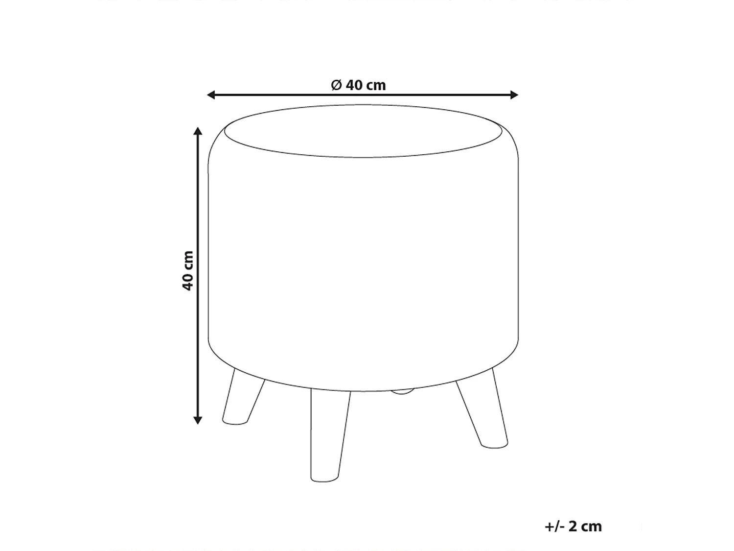 Hocker Makramee MARDAN Baumwolle Beige