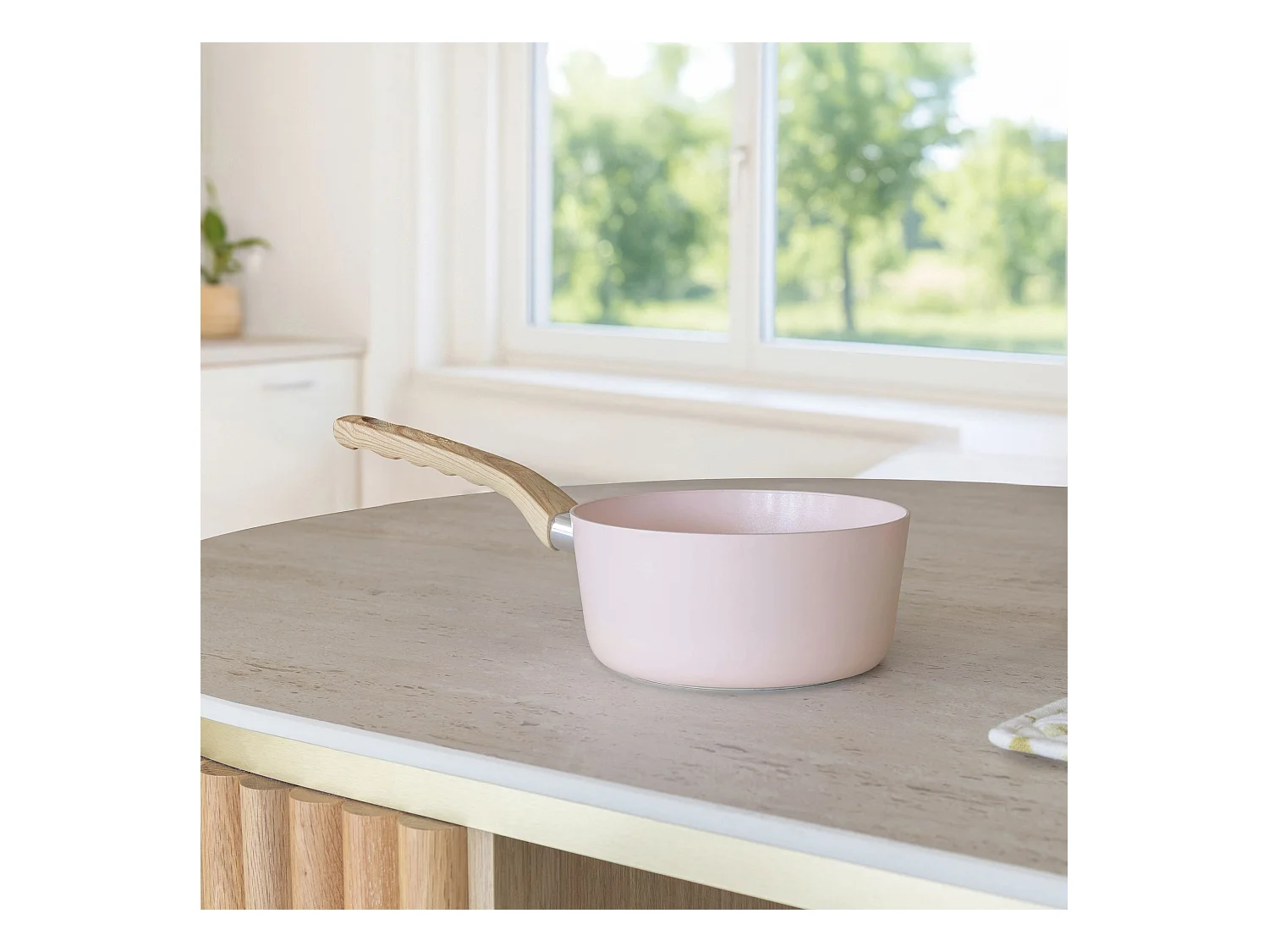 Menastyl - Casserole Colorama 18cm En Aluminium Recycle Rose Induction