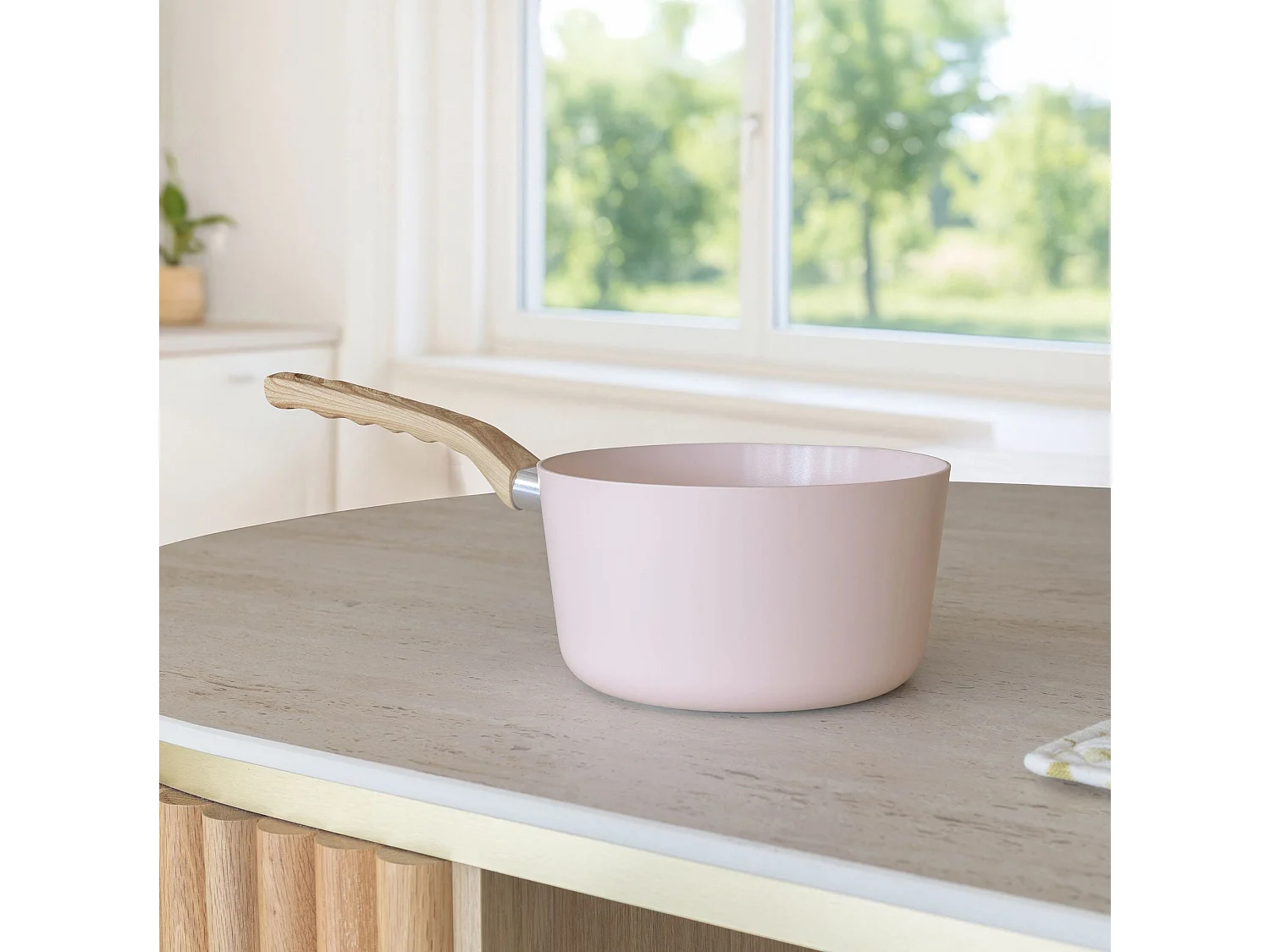 Menastyl - Casserole Colorama 20cm En Aluminium Recycle Rose Induction