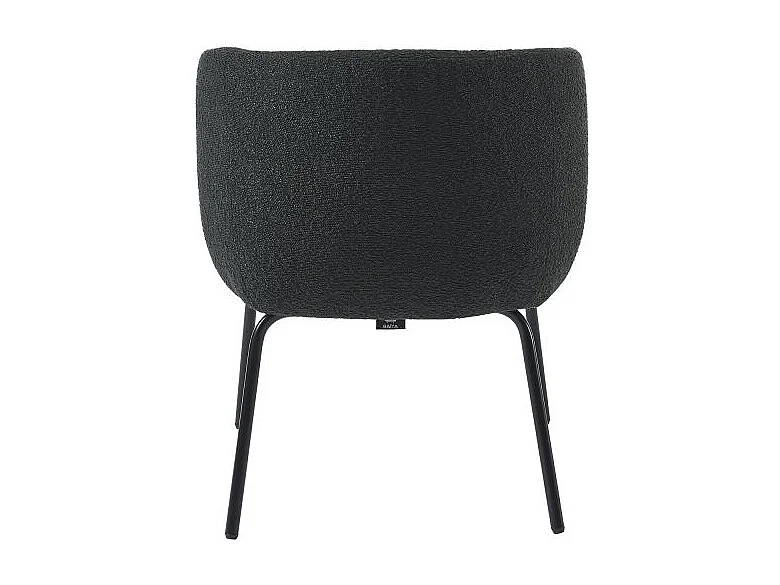 Fauteuil en tissu bouclette gris anthracite AGATE