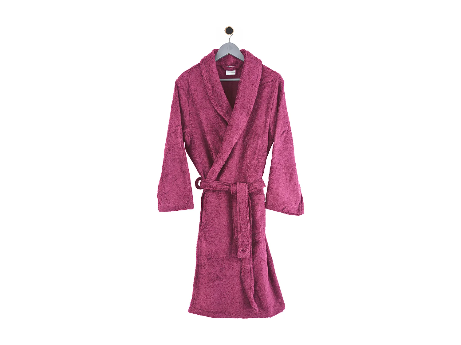 Peignoir col châle adulte PURE coton XXL violet prune