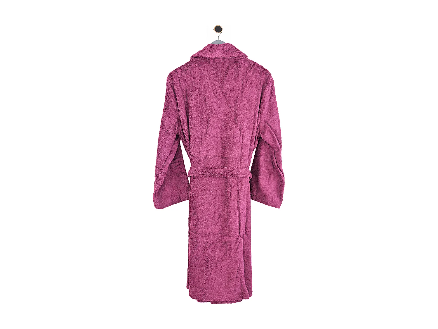 Peignoir col châle adulte PURE coton XXL violet prune