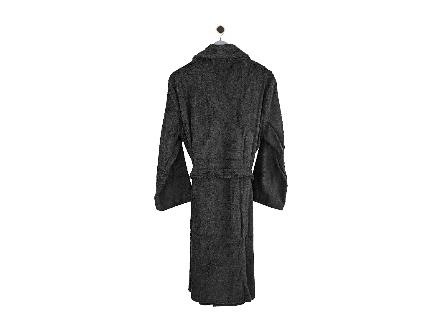 Peignoir col châle adulte PURE coton XXL noir