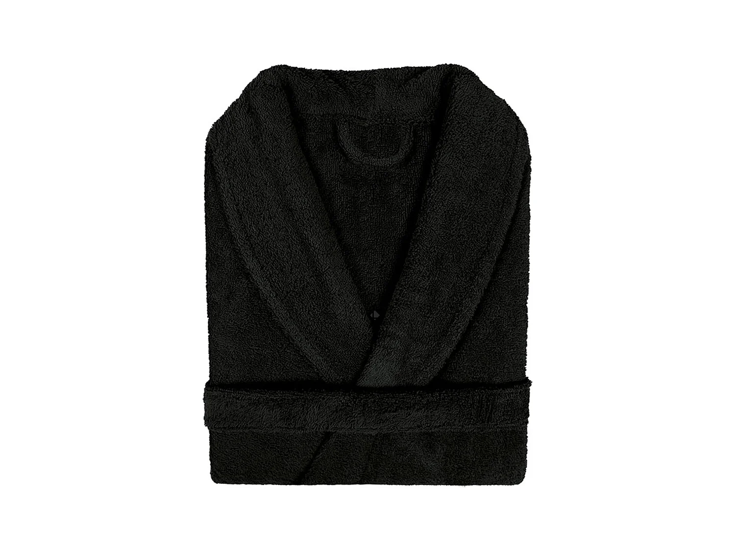 Peignoir col châle adulte PURE coton XXL noir