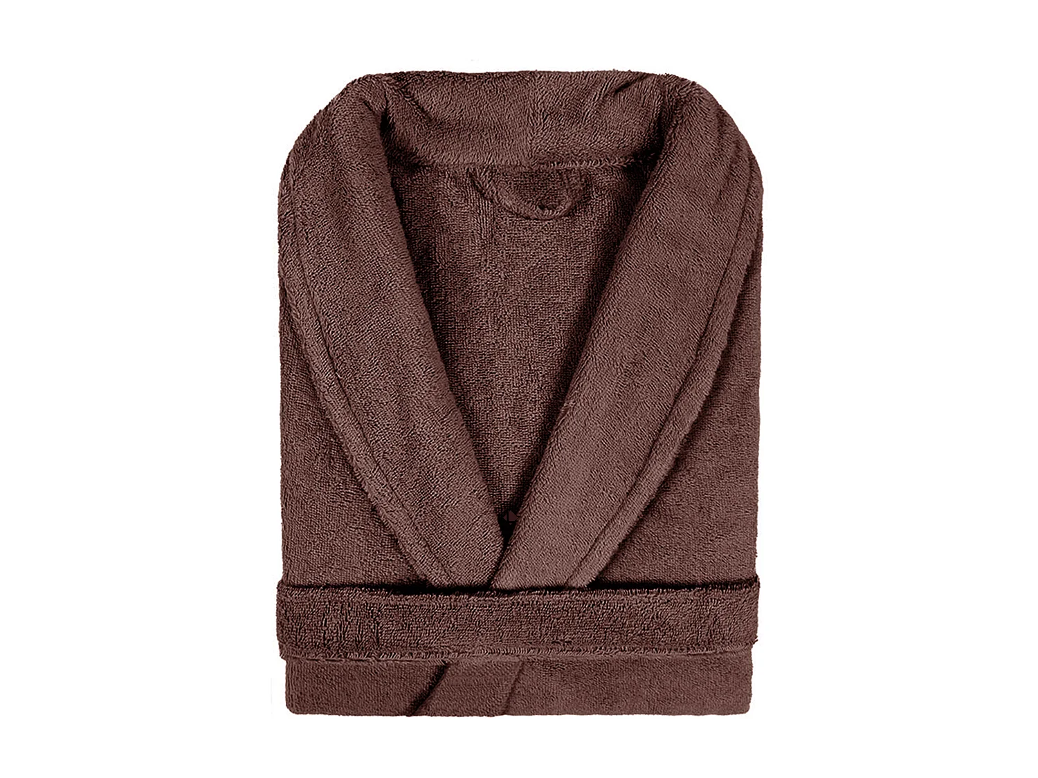 Peignoir col châle adulte PURE coton XXL marron