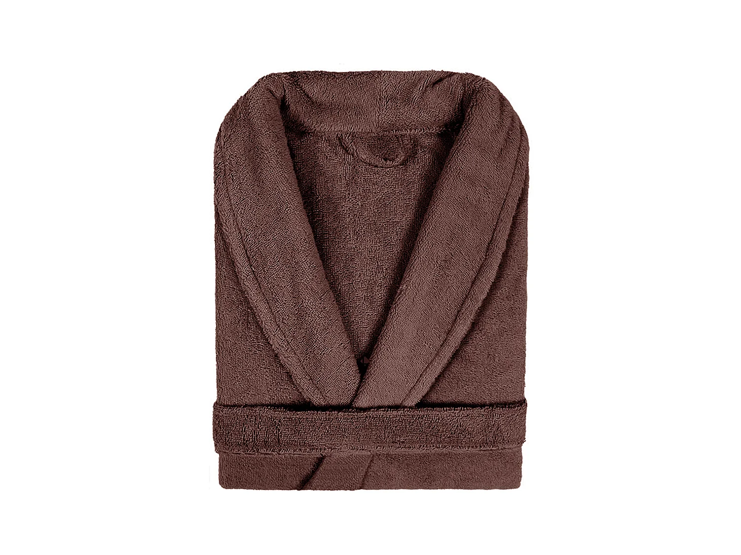 Peignoir col châle adulte PURE coton XXL marron