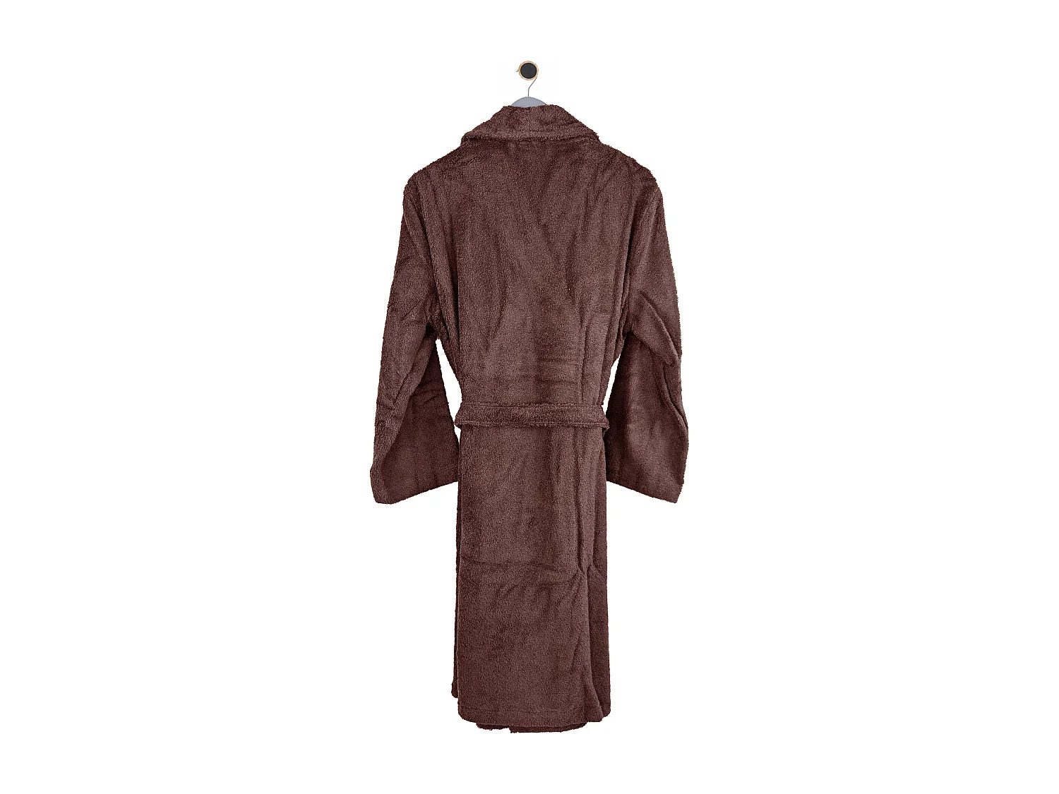 Peignoir col châle adulte PURE coton XXL marron