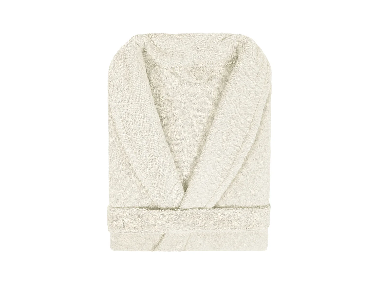 Peignoir col châle adulte PURE coton XXL ivoire
