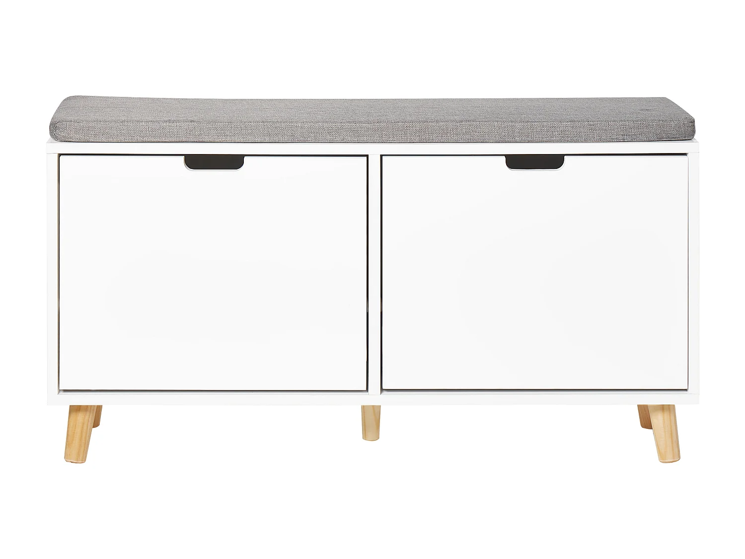 Banc et meuble de rangement pour chaussures MINERAL Blanc