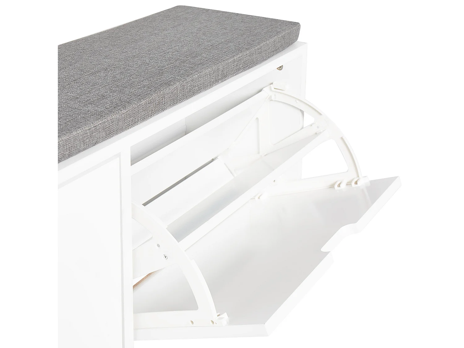 Banc et meuble de rangement pour chaussures MINERAL Blanc
