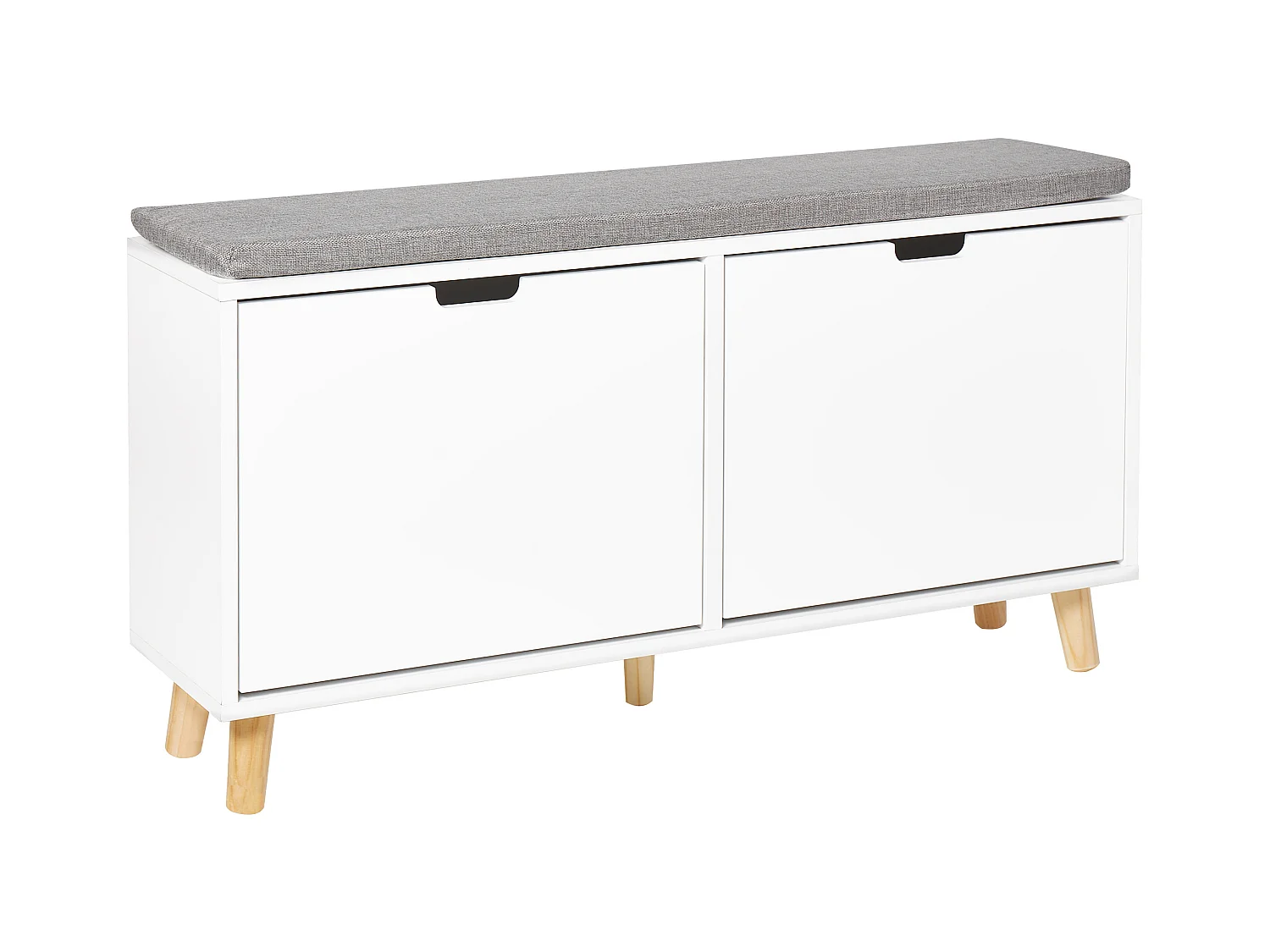 Banc et meuble de rangement pour chaussures MINERAL Blanc