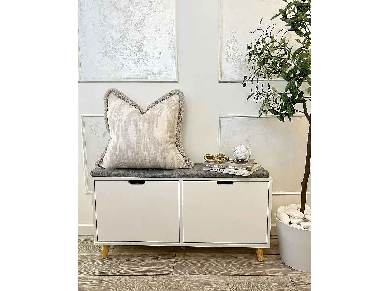 Shoe Storage Bench MINERAL White