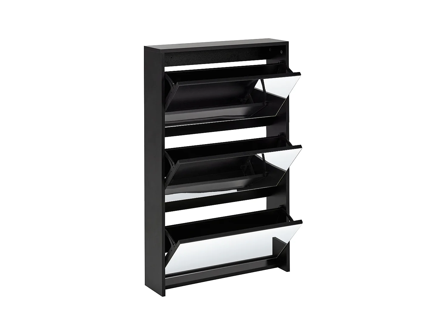 Schoenenkast MIDFIELD Spiegelend zilver