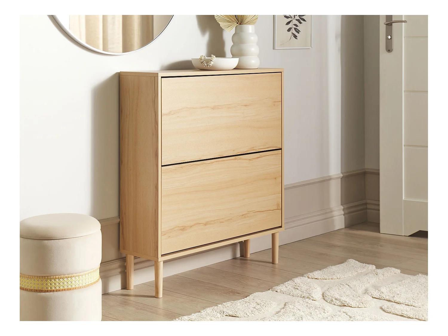 Schuhschrank NORRIS Hellbraun