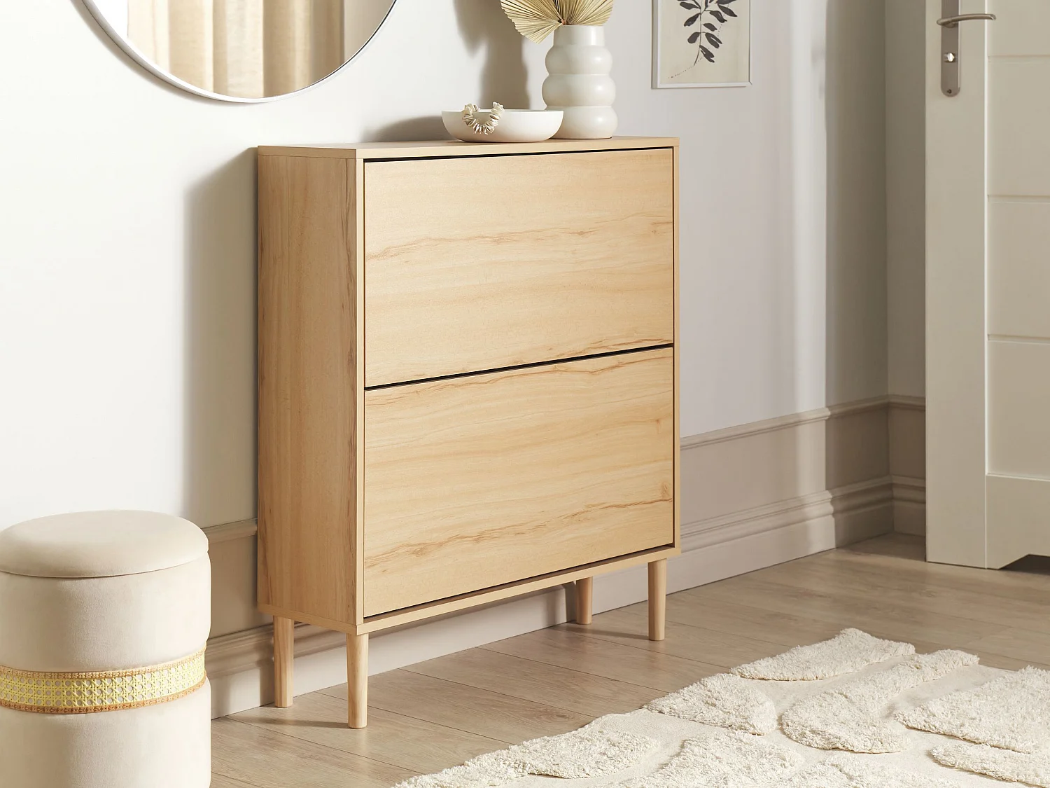 Meuble à chaussures NORRIS Marron clair