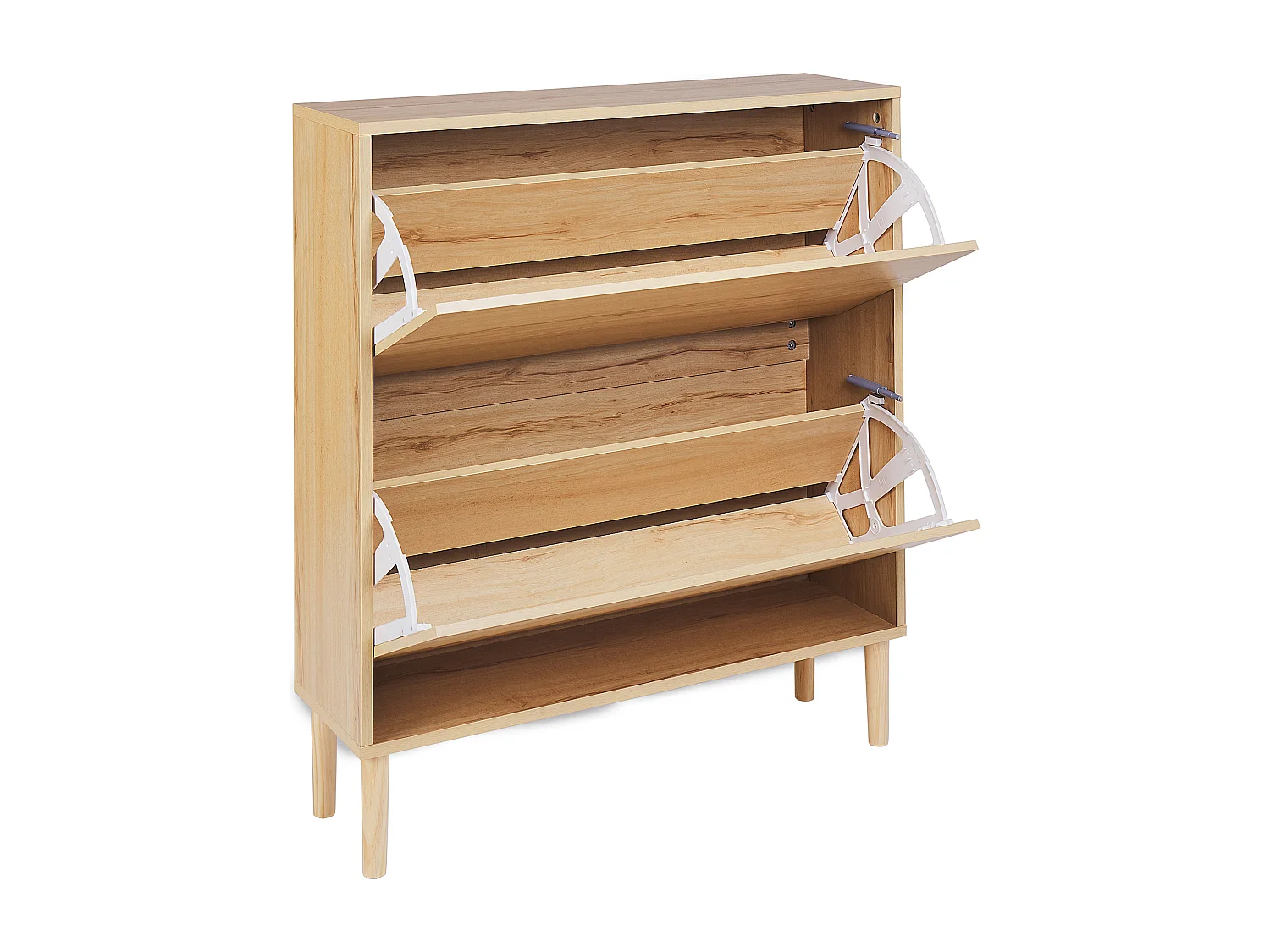 Shoe Storage Cabinet NORRIS Light Brown