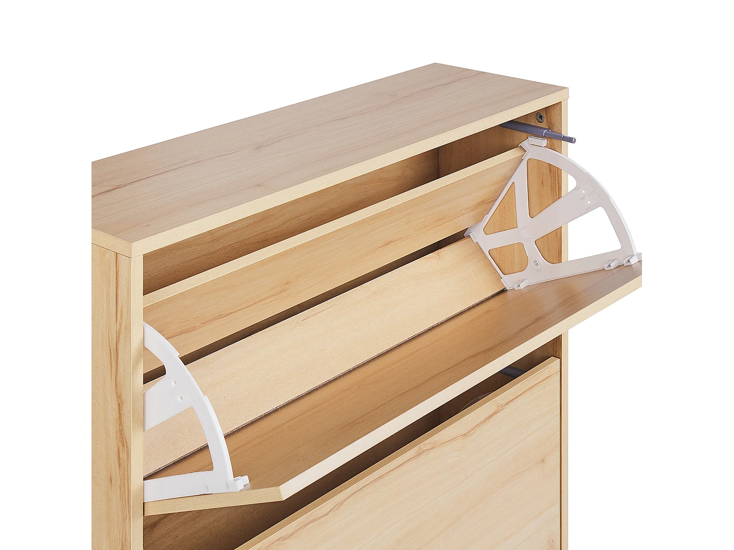 Shoe Storage Cabinet NORRIS Light Brown