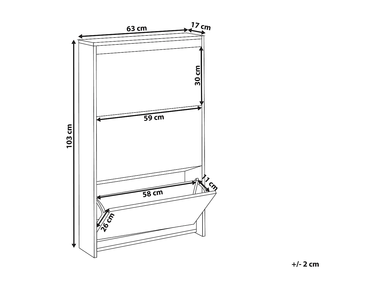 Schoenenkast MIDFIELD Spiegelend zilver