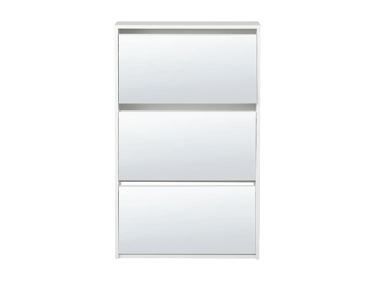 Schoenenkast MIDFIELD Spiegelend zilver