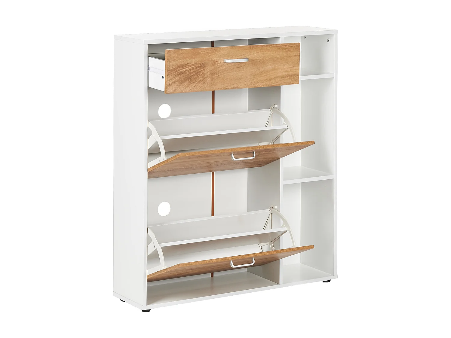 Schuhschrank MACKAY Hellbraun / Weiss