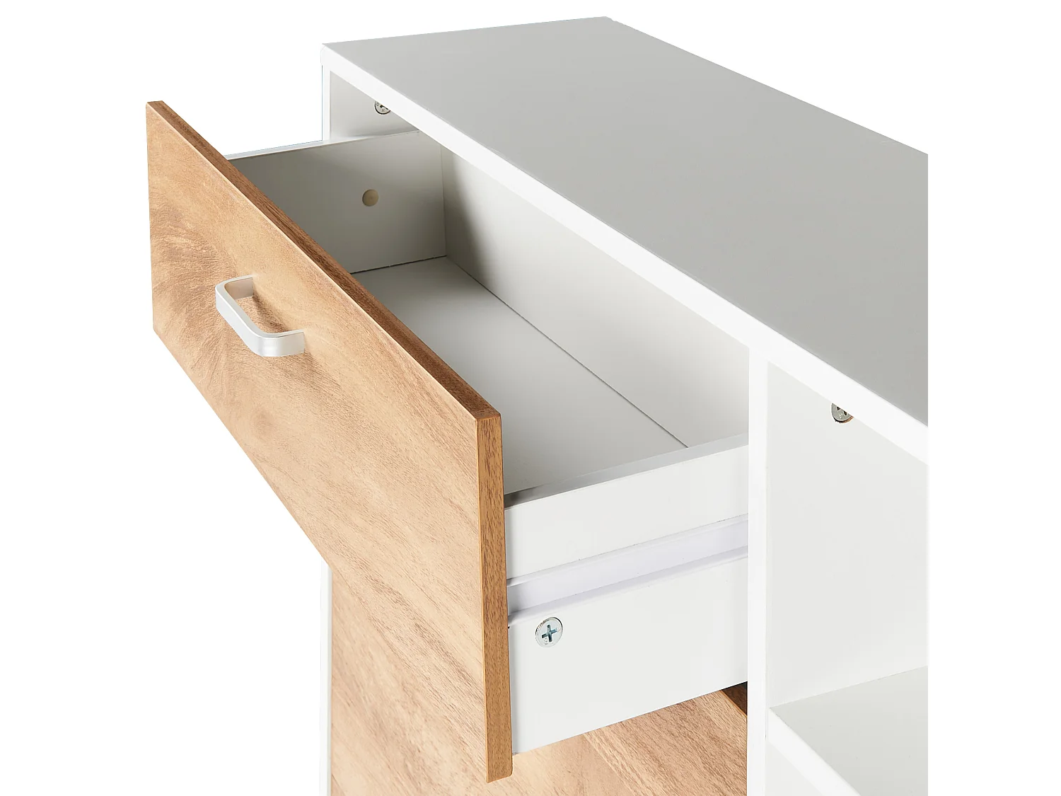 Schuhschrank MACKAY Hellbraun / Weiss