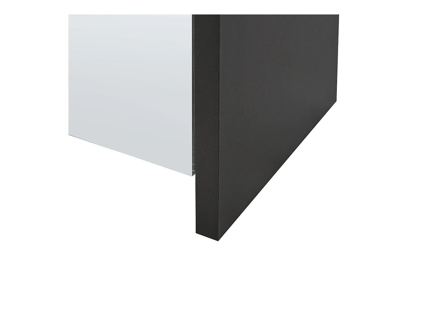 Halbhoher Schuhschrank schwarz mit 2 Klapptüren verspiegelt modern Midfield