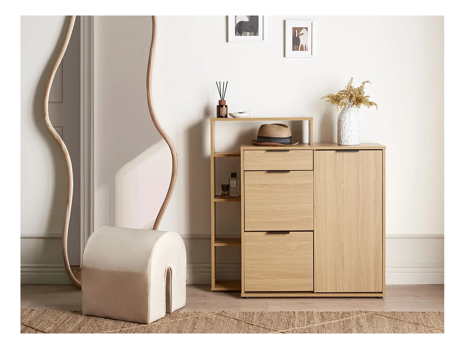 Schoenenkast MIRANI Lichtbruin