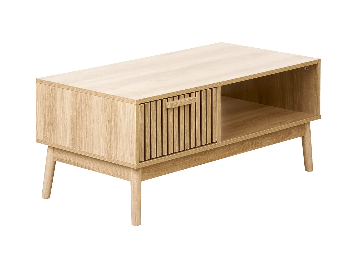 Table basse LYNWOOD Marron clair avec rangement