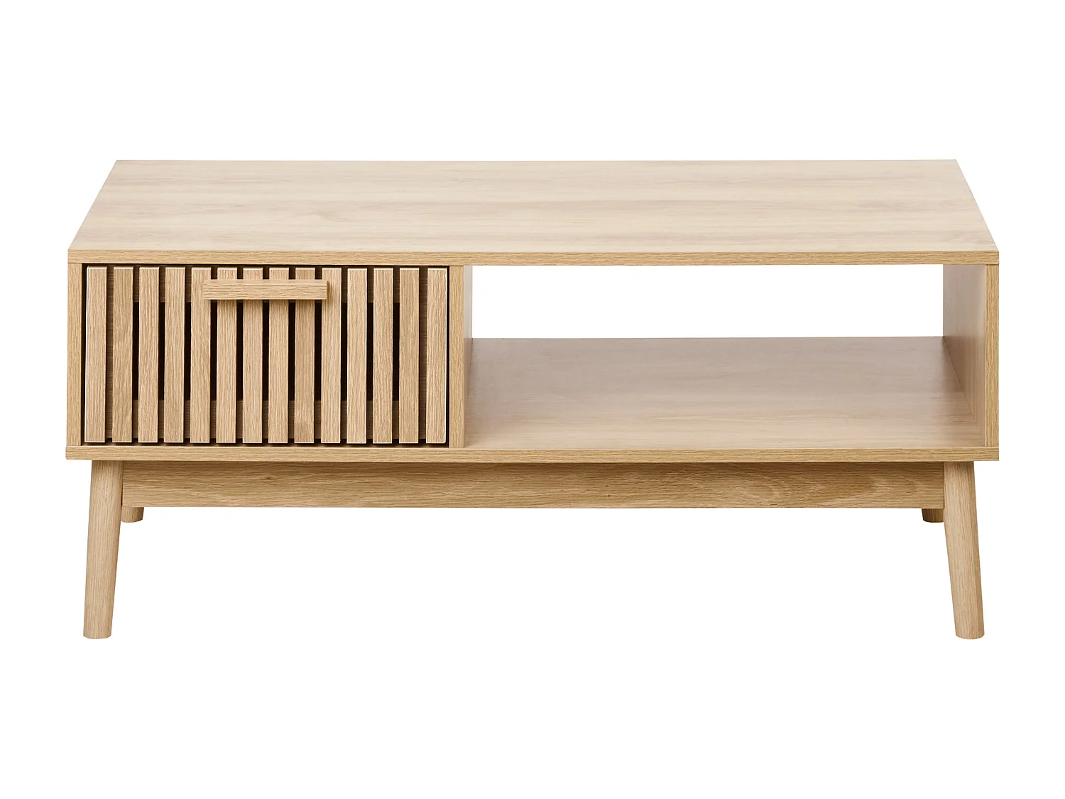 Table basse LYNWOOD Marron clair avec rangement