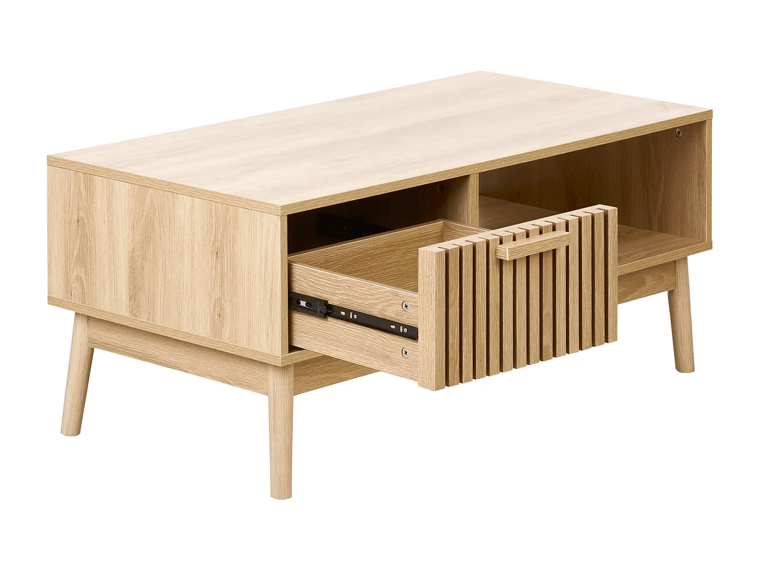 Table basse LYNWOOD Marron clair avec rangement