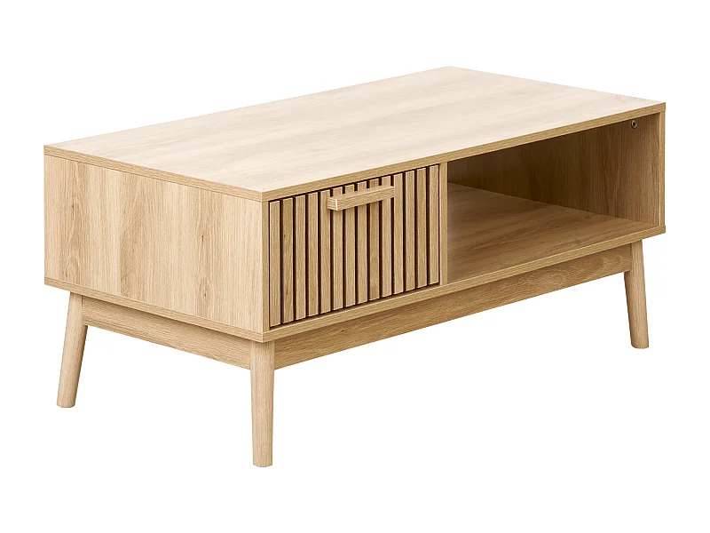 Couchtisch LYNWOOD Hellbraun mit Stauraum