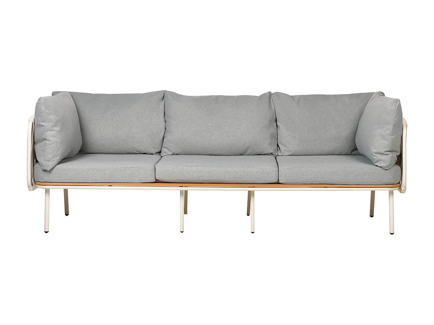 Gartensofa 3-Sitzer SENISE Metall Grau