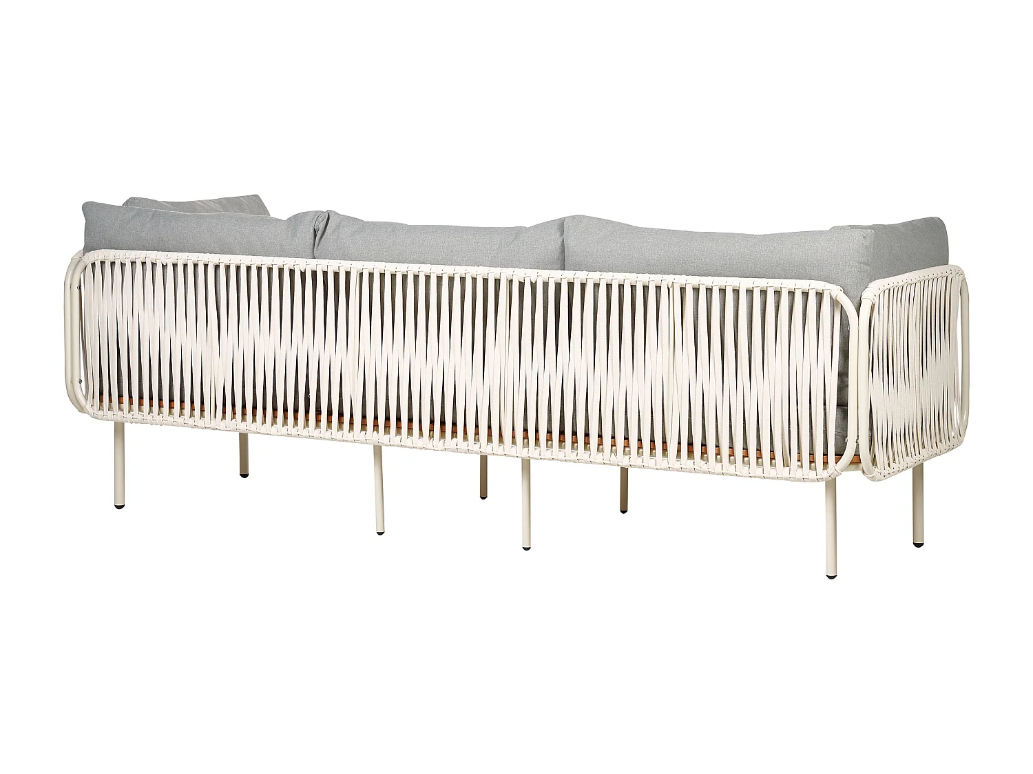 Gartensofa 3-Sitzer SENISE Metall Grau