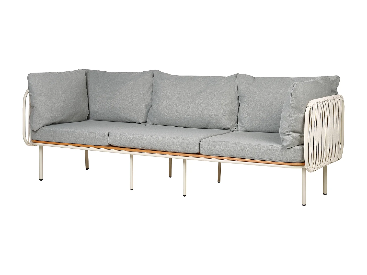 Gartensofa 3-Sitzer SENISE Metall Grau