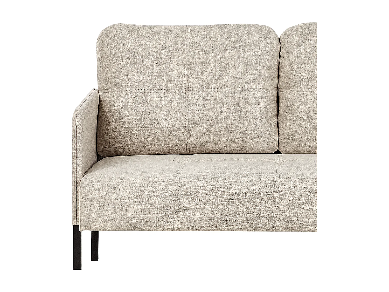 Ławka tapicerowana LAHTI Jasnobeżowy dla 2 osób