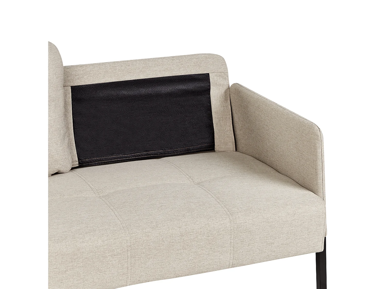 Ławka tapicerowana LAHTI Jasnobeżowy dla 2 osób