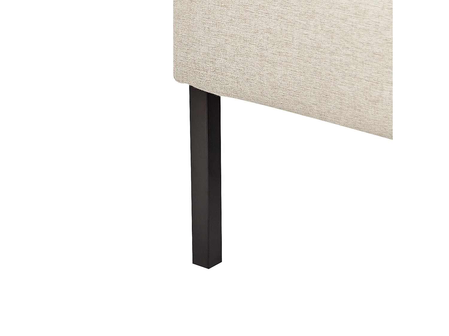 Banco estofado LAHTI Tecido Creme claro 2 lugares