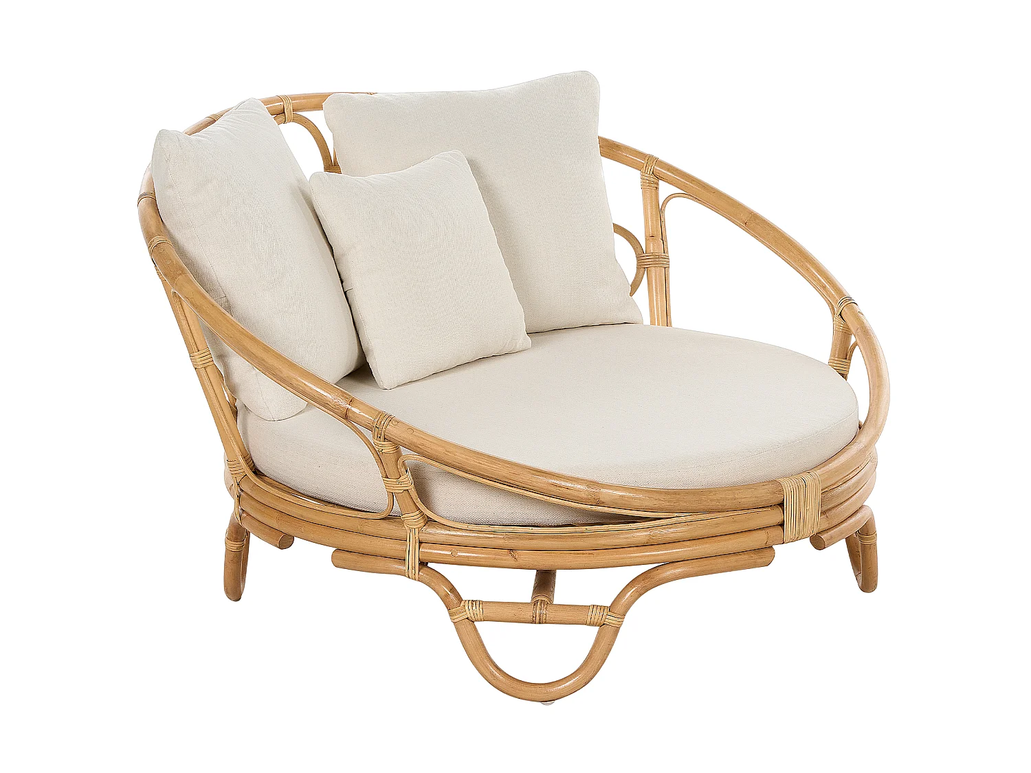 Sonneninsel 2er Set ROSSANO Rattan Naturfarben
