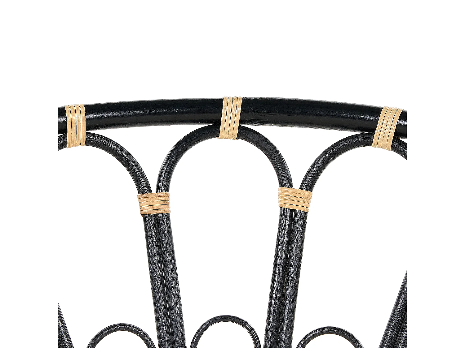 Lot de 2 lits de jardin ROSSANO Rotin Noir