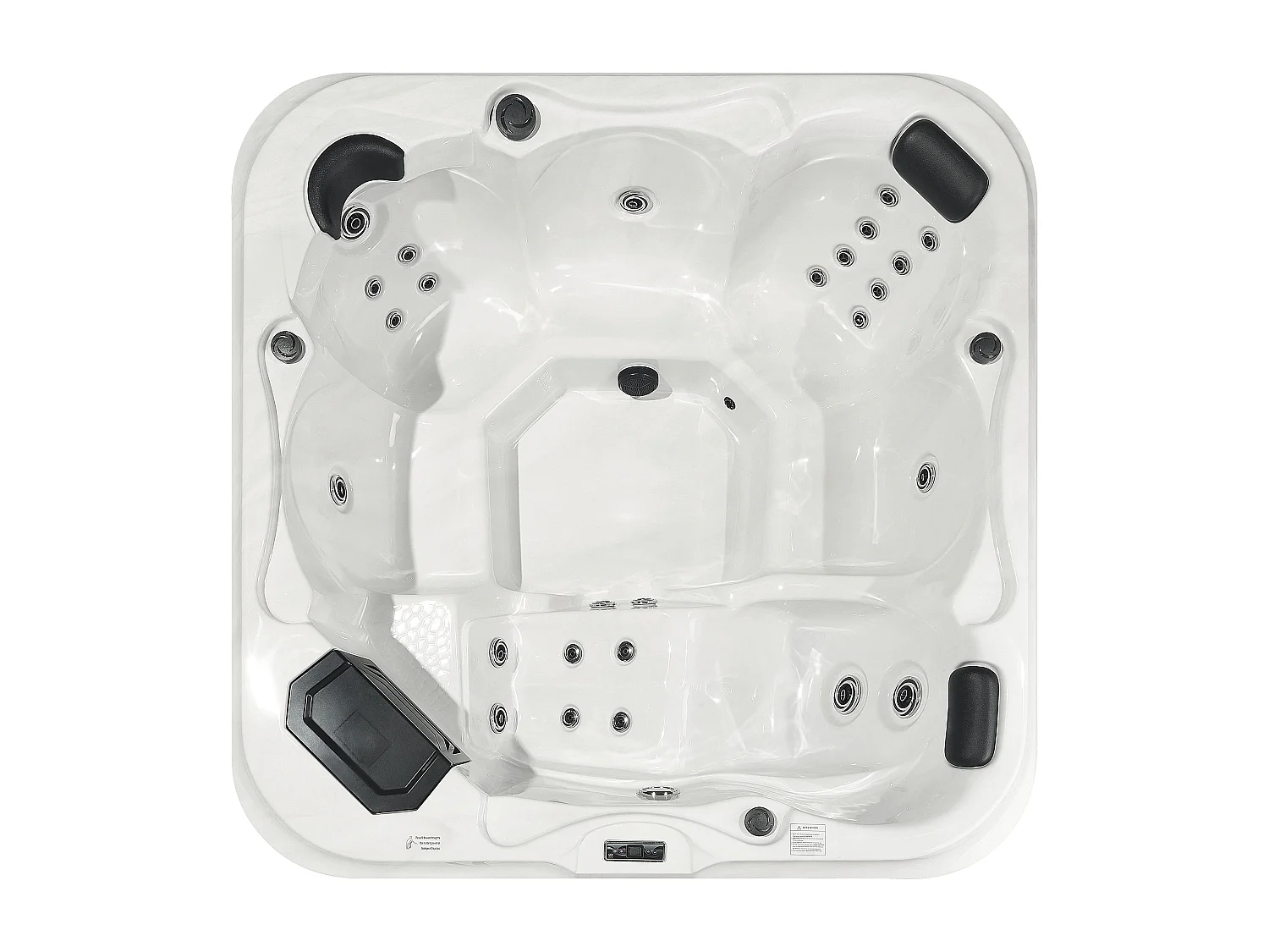 Banheira de hidromassagem com LED para exterior TULAROSA Branco